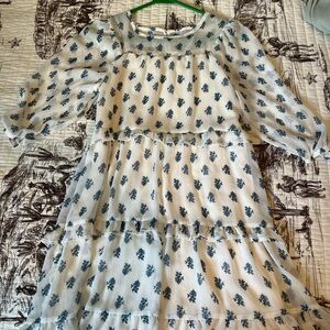 Floral Patterned Dress with Ruffle Details